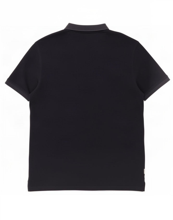 Calvin Klein Herren-Poloshirt, mittelmarineblaue Baumwolle