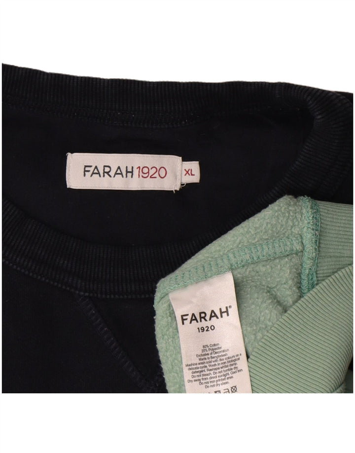 Farah Herren-Sweatshirt-Pullover XL, mehrfarbig, Colourblock-Baumwolle