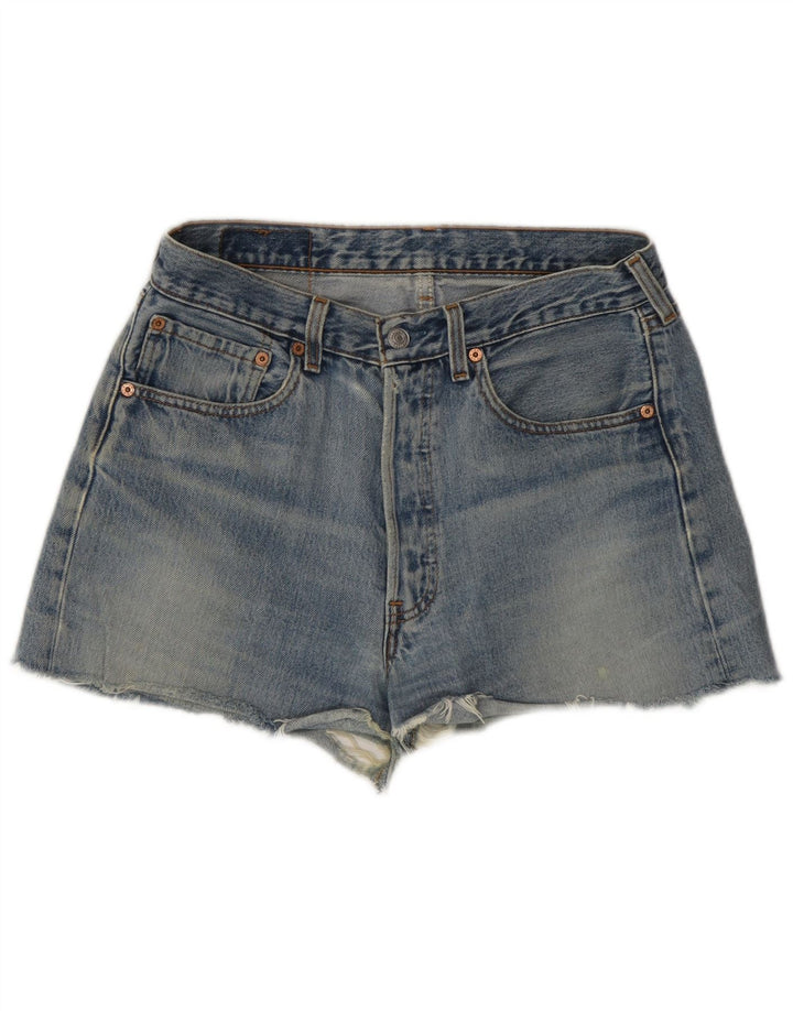 Levi's Damen 501 High Waist Denim Hot Pants W31 Mittelblau