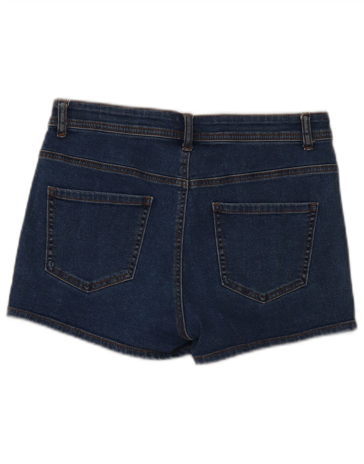 BENETTON Damen Jeansshorts W30 Mittelblau