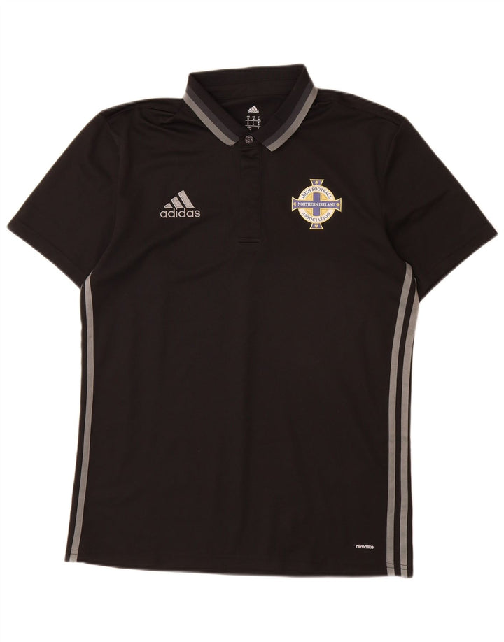 Adidas Herren Northern Ireland Schools Poloshirt Mittelschwarzes Polyester
