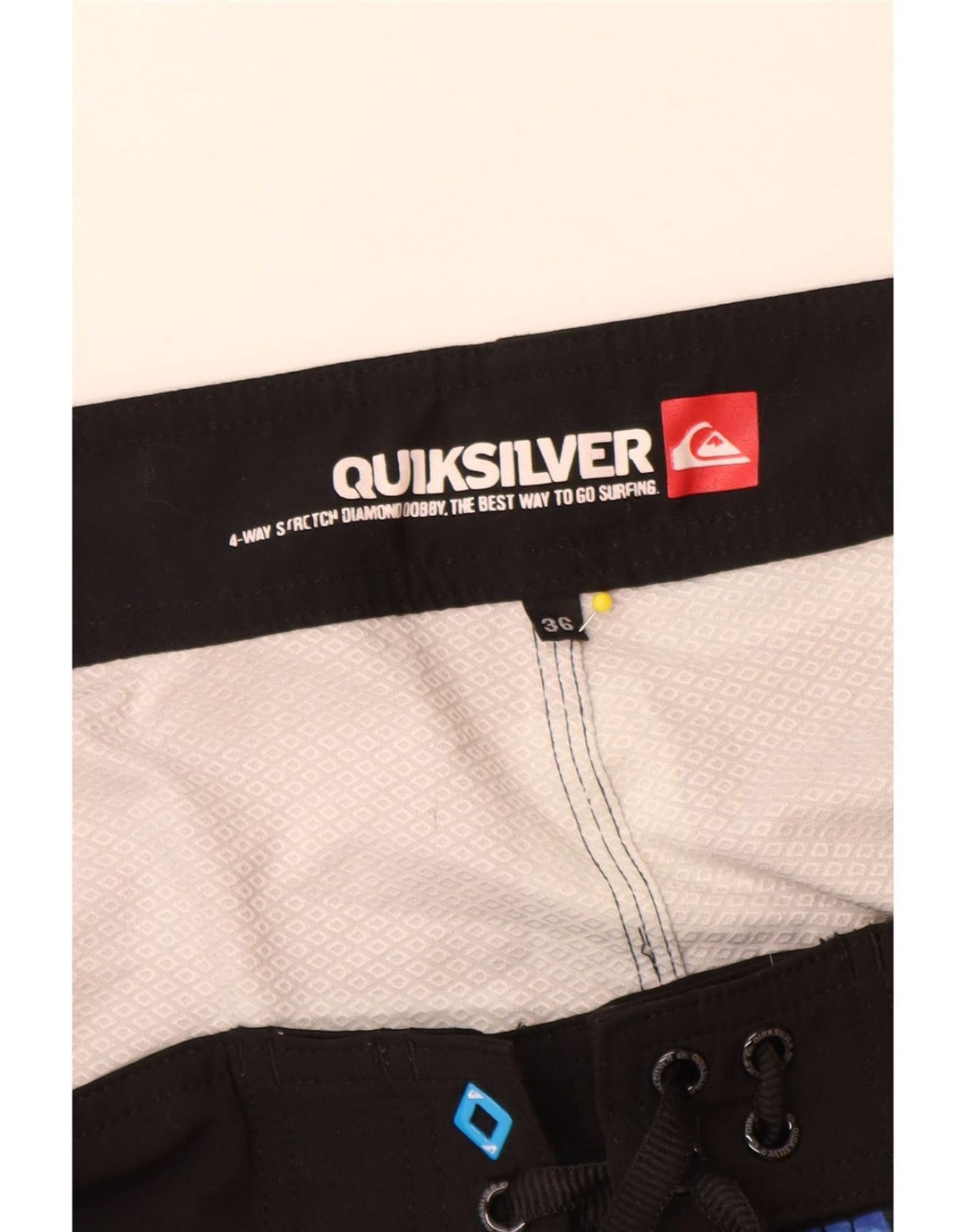 Quiksilver Herren-Badeshorts, groß, blau, geometrisch, Polyester