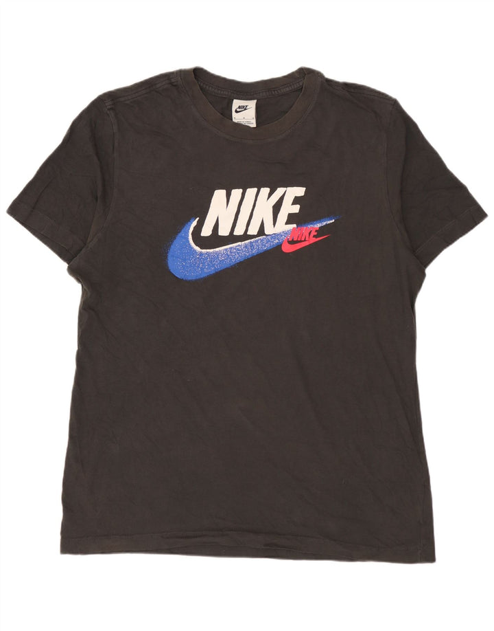 NIKE Herren-T-Shirt mit Grafik, mittelschwarz, Baumwolle