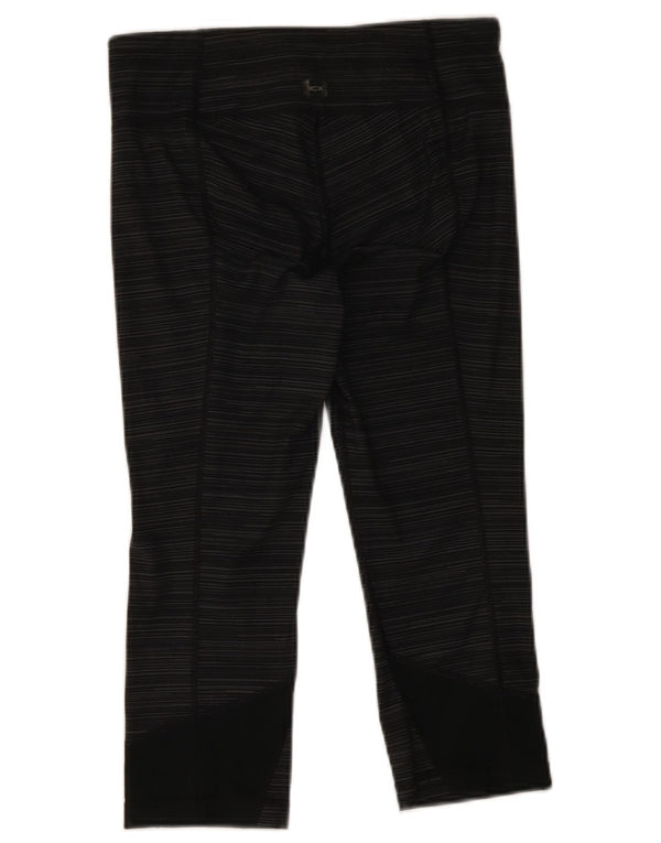 Under Armour Damen Capri-Leggings UK 10 Small Grau gestreift Polyester