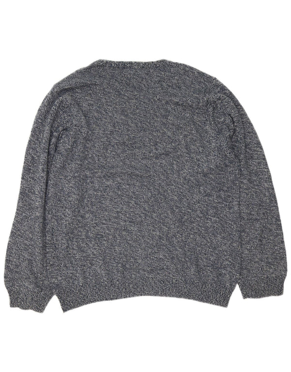 Marks & Spencer Mens Blue Harbour Crew Neck Jumper Sweater Large Navy