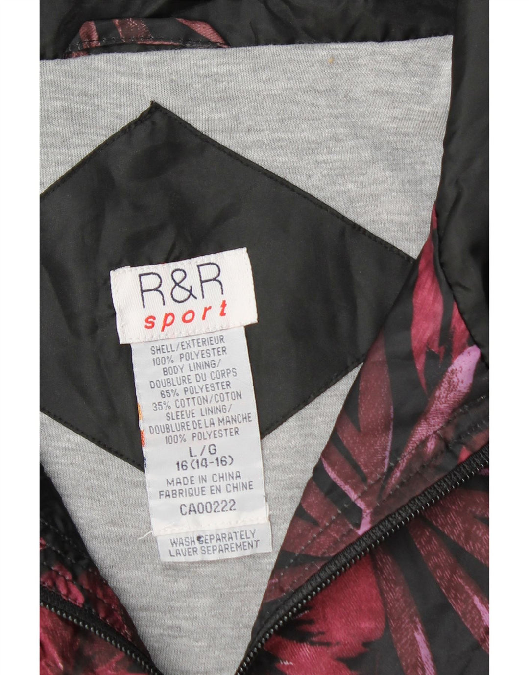 R&R Damen-Bomberjacke in Übergröße, Gr. 14/16, groß, mehrfarbig, mit Blumenmuster