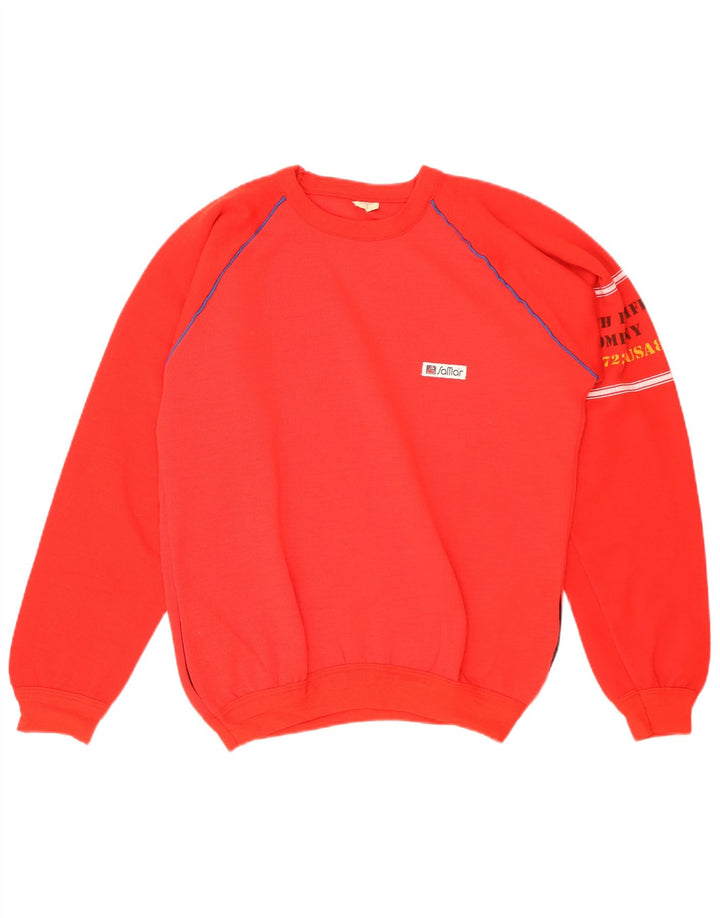 Samar Herren-Sweatshirt mit Grafik, groß, rotes Acryl