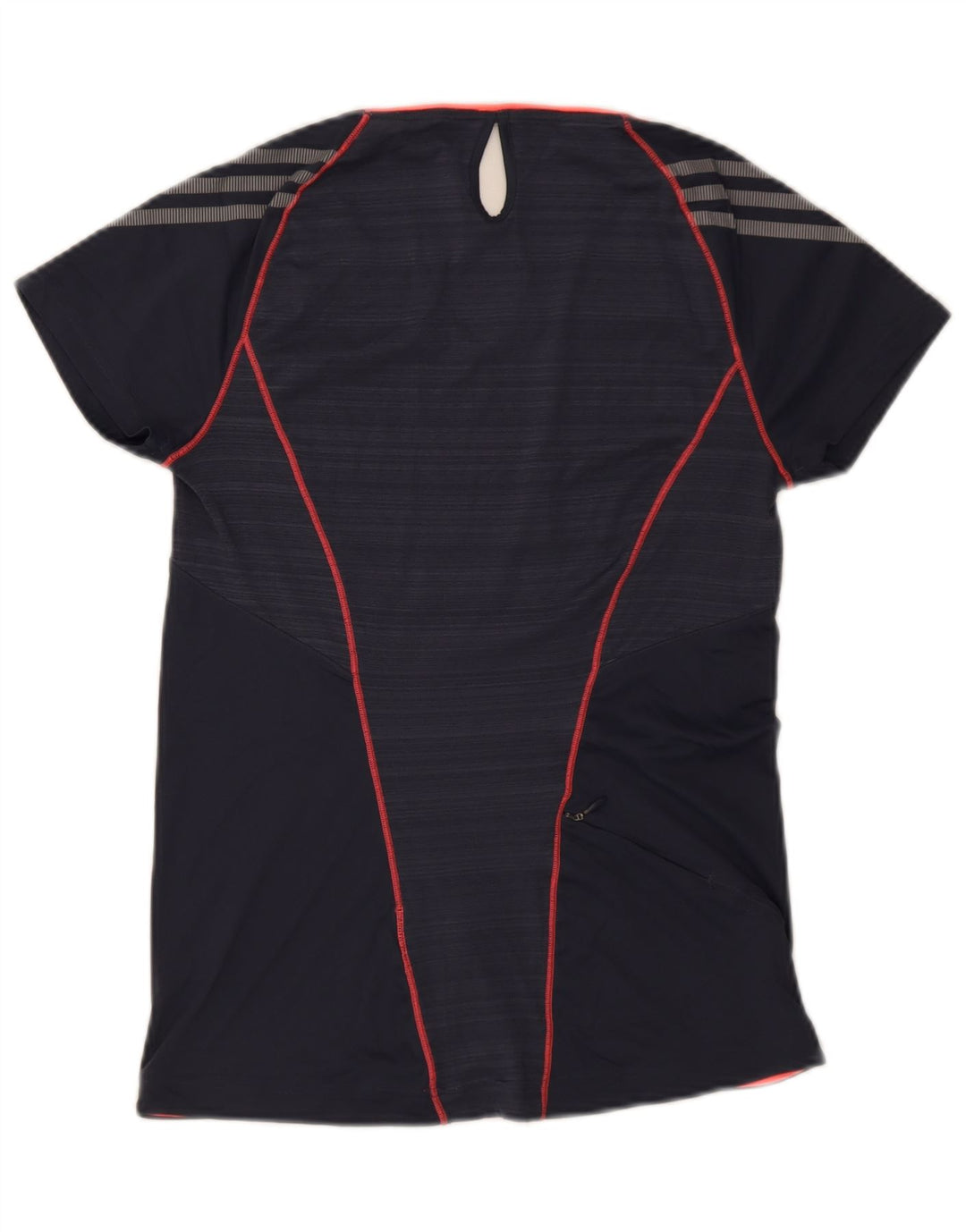 Adidas Damen Climalite T-Shirt Top UK 8/10 Small Marineblau Polyester