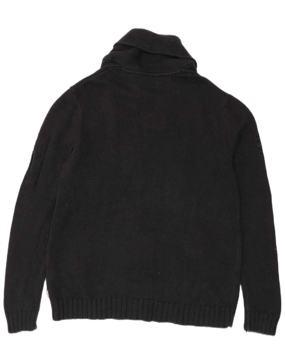 Nautica Herren-Pullover mit Schalkragen, groß, aus schwarzer Baumwolle