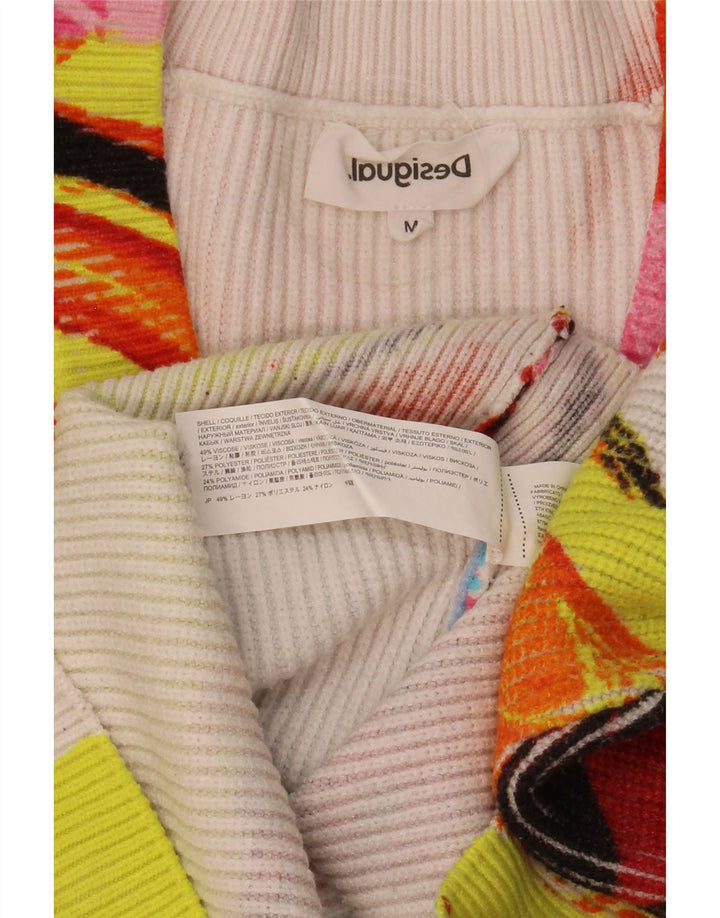 Desigual Damen-Pullover mit V-Ausschnitt, Gr. 14, mittelmehrfarbig