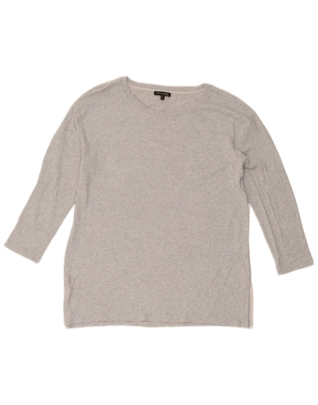 Massimo Dutti Damen Top 3/4 Ärmel UK 16 Large Grau