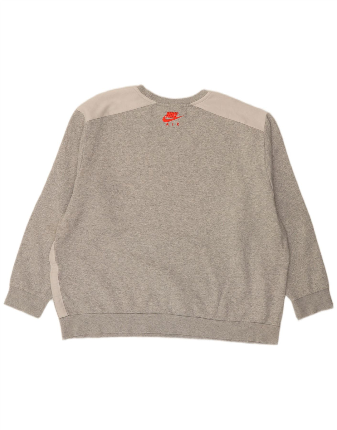 NIKE Herren Sweatshirt Pullover 2XL Grau Colourblock Baumwolle