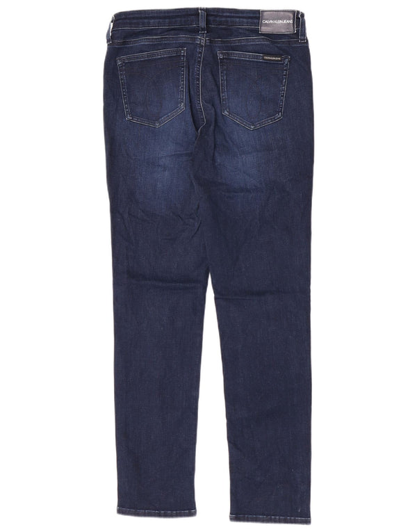 Calvin Klein Damen Slim Jeans W31 L30 Blaue Baumwolle