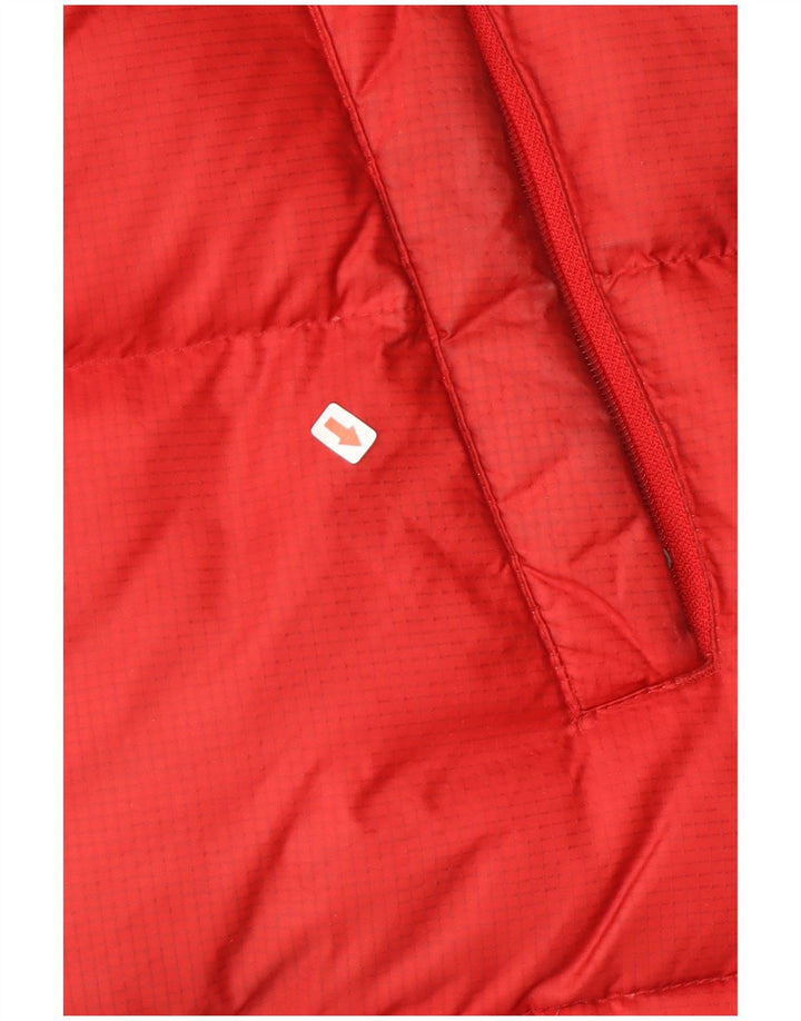 Dickies wattierte Herrenjacke mit Kapuze, UK 38, mittelrotes Colourblock-Nylon