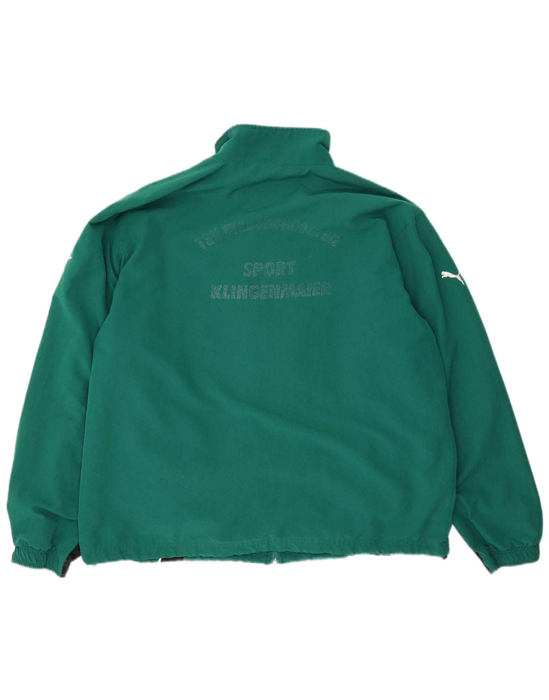 Puma Herren-Trainingsanzug mit grafischem Oberteil, XL, grünes Farbblock-Polyester