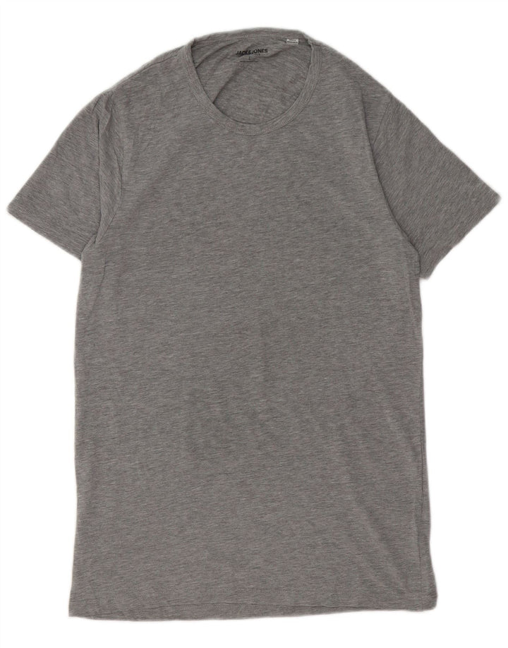 Jack & Jones Herren-T-Shirt-Oberteil, groß, grau meliert, Baumwolle