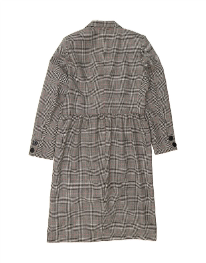 LUISA SPAGNOLI Womens Longline Blazer Jacket IT 46 Large Grey Check Vintage Luisa Spagnoli and Second-Hand Luisa Spagnoli from Messina Hembry 