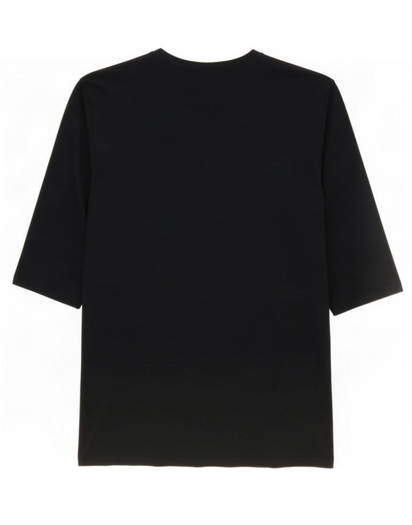 Sergio Tacchini Damen Milano T-Shirt Top UK 12 Medium Schwarz
