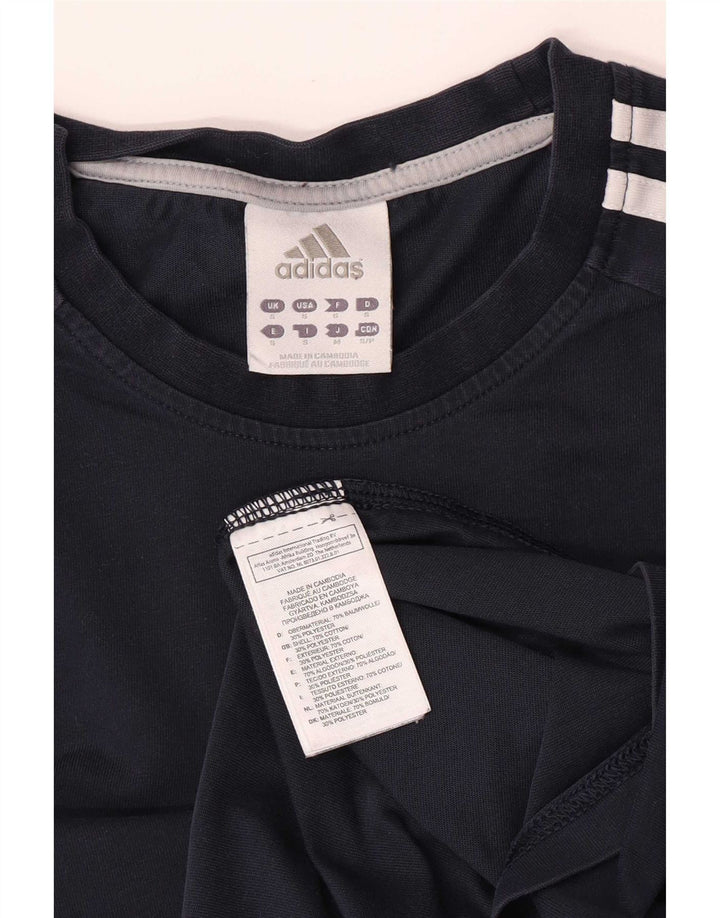 Adidas Herren-T-Shirt mit kurzen Ärmeln, normal, Größe S, Marineblau, Farbblock