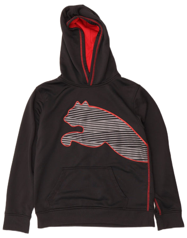 Puma Kapuzenpullover für Jungen mit Grafik, 14–15 Jahre, Größe L, Schwarz, Polyester
