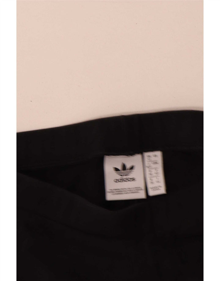 Adidas Damen Graphic Leggings UK 12 Mittelschwarze Baumwolle