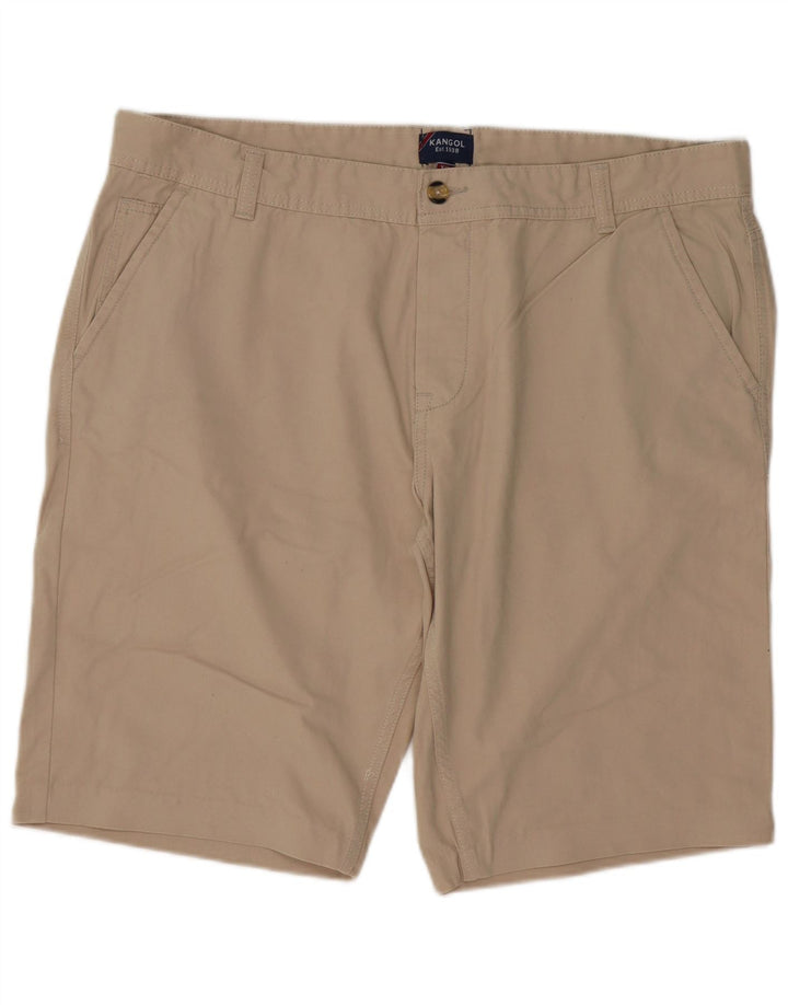 KANGOL Herren Chinoshorts 2XL W42 Beige Baumwolle