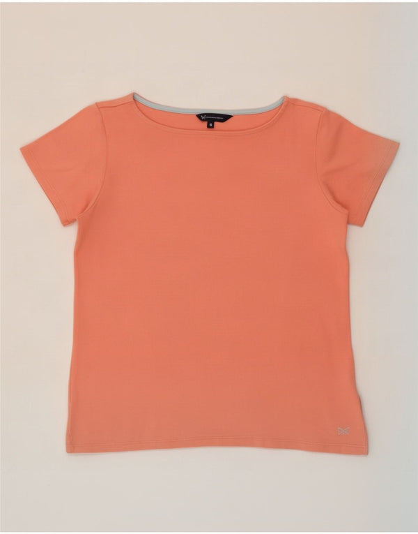 Crew Clothing Damen T-Shirt Top UK 8 Small Rosa Baumwolle