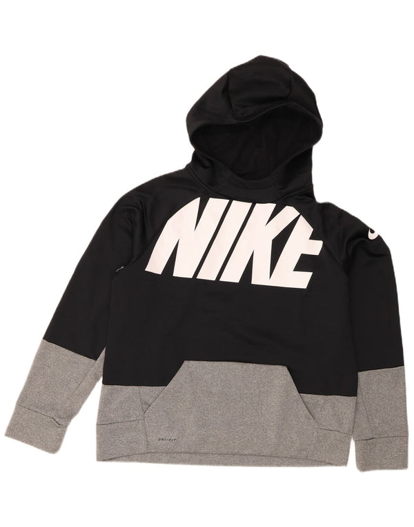 Nike Dri Fit Graphic Kapuzenpullover für Jungen, 13–14 Jahre, XL, Schwarz, Farbblock