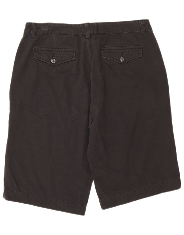 Eddie Bauer Damen Chinoshorts US 12 Large W32 Schwarze Baumwolle