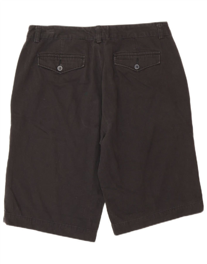 Eddie Bauer Damen Chinoshorts US 12 Large W32 Schwarze Baumwolle