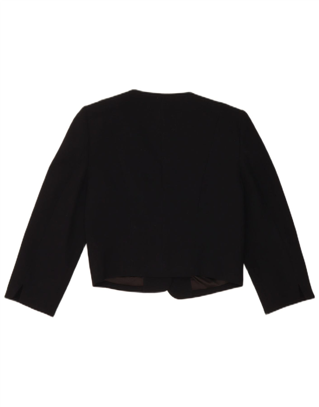 Monsoon Damen Crop Open Blazer Jacke UK 10 Small Schwarz Polyester