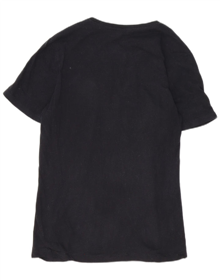 Jack & Jones Herren-T-Shirt mit Grafik, groß, aus schwarzer Baumwolle