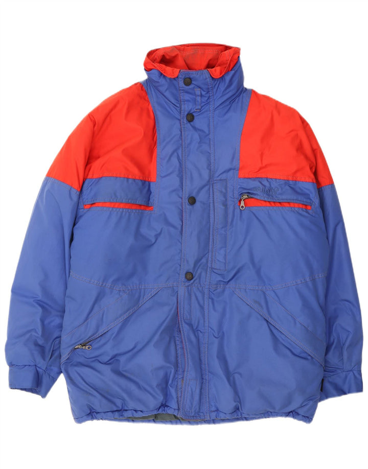 Bailo Herren-Skijacke mit Kapuze, lockere Passform, IT 50, Mittelblau, Farbblock