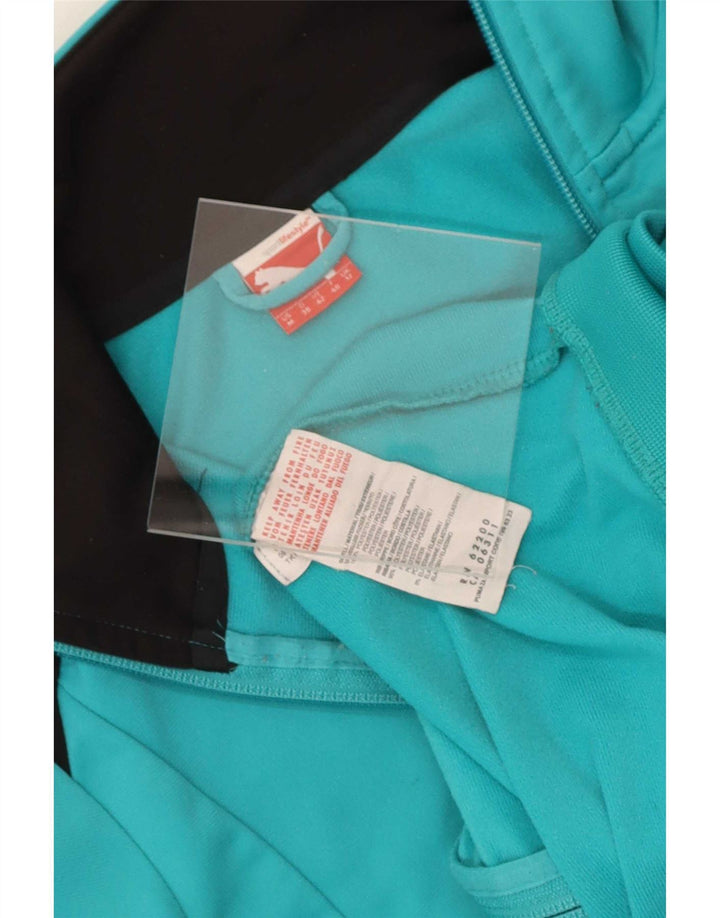 Puma Damen-Trainingsanzug-Top-Jacke, UK 12, Mitteltürkis, Farbblock