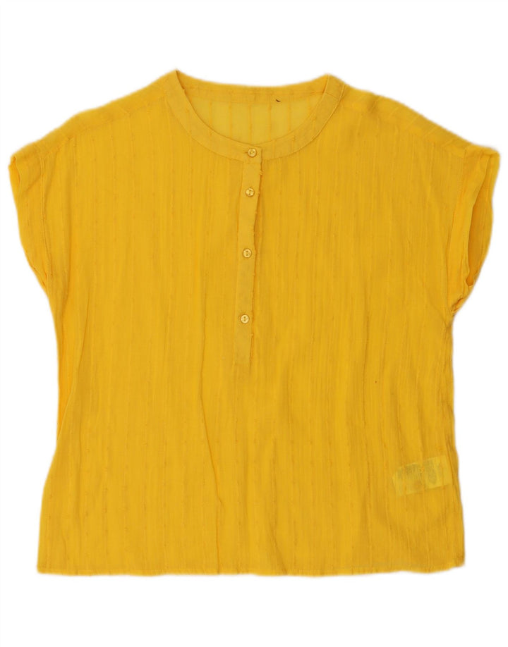 OVS Damen Blusentop UK 16 Large Gelbe Baumwolle