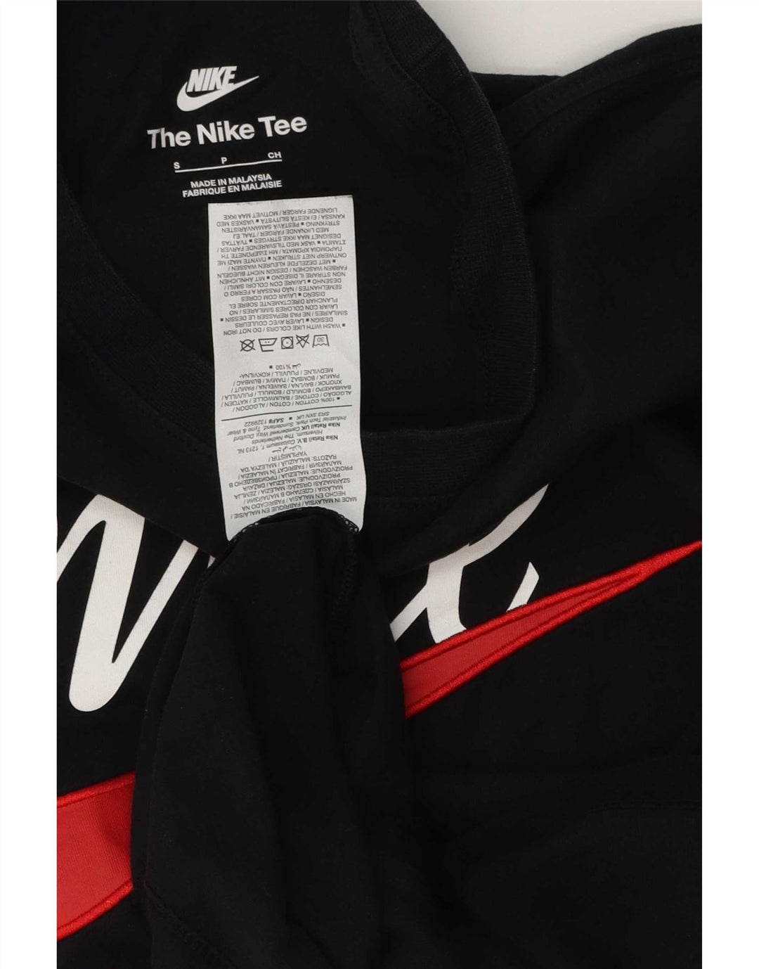 Nike Herren-T-Shirt mit Grafik, Größe S, schwarze Baumwolle