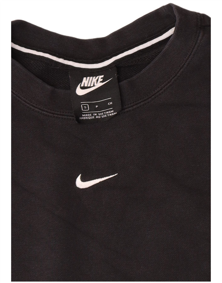 Nike Womens Graphic Oversized Sweatshirt Pullover UK 10 Small Schwarz