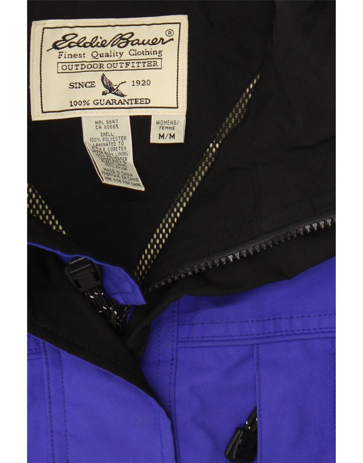 Eddie Bauer Damen-Utility-Jacke mit Kapuze, UK 14, Mittelblau, Polyester