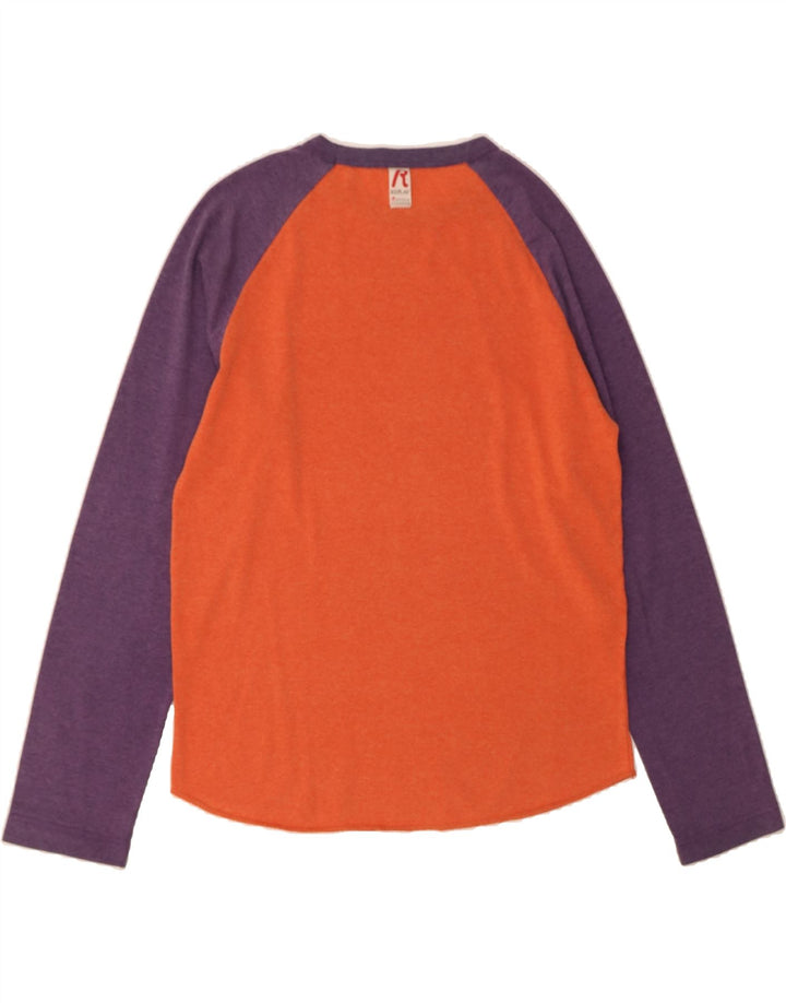 REPLAY Mens Top Long Sleeve Large Orange Colourblock Vintage Replay and Second-Hand Replay from Messina Hembry 