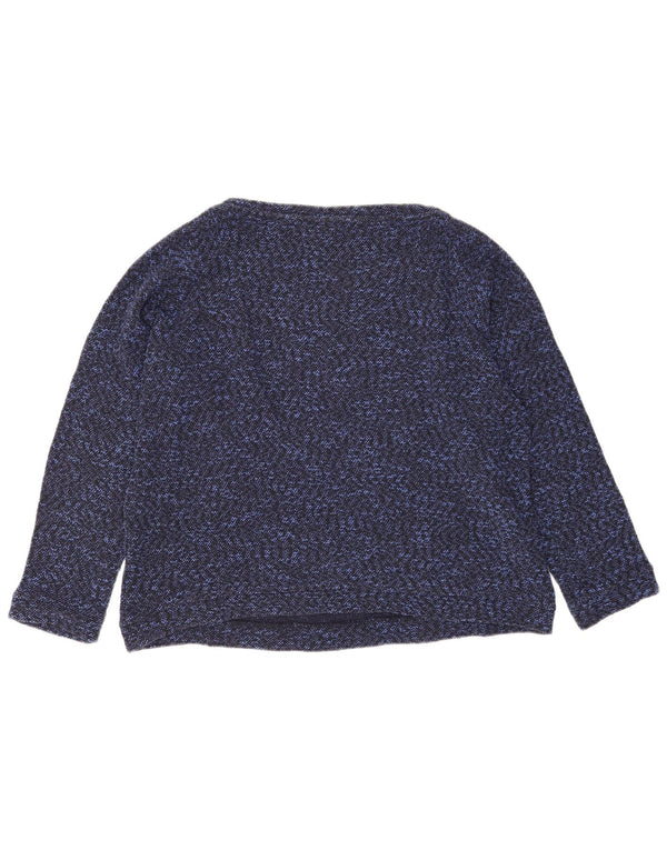 Cos Damen-Pullover, übergroß, U-Boot-Ausschnitt, Gr. 42, Größe L, Marineblau meliert