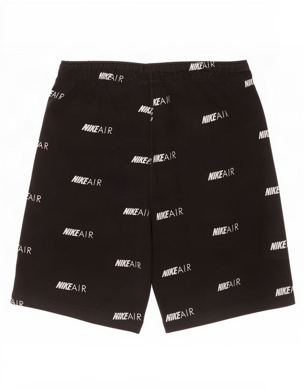 Nike Damen Graphic Sport Shorts UK 14 Große schwarze Baumwolle