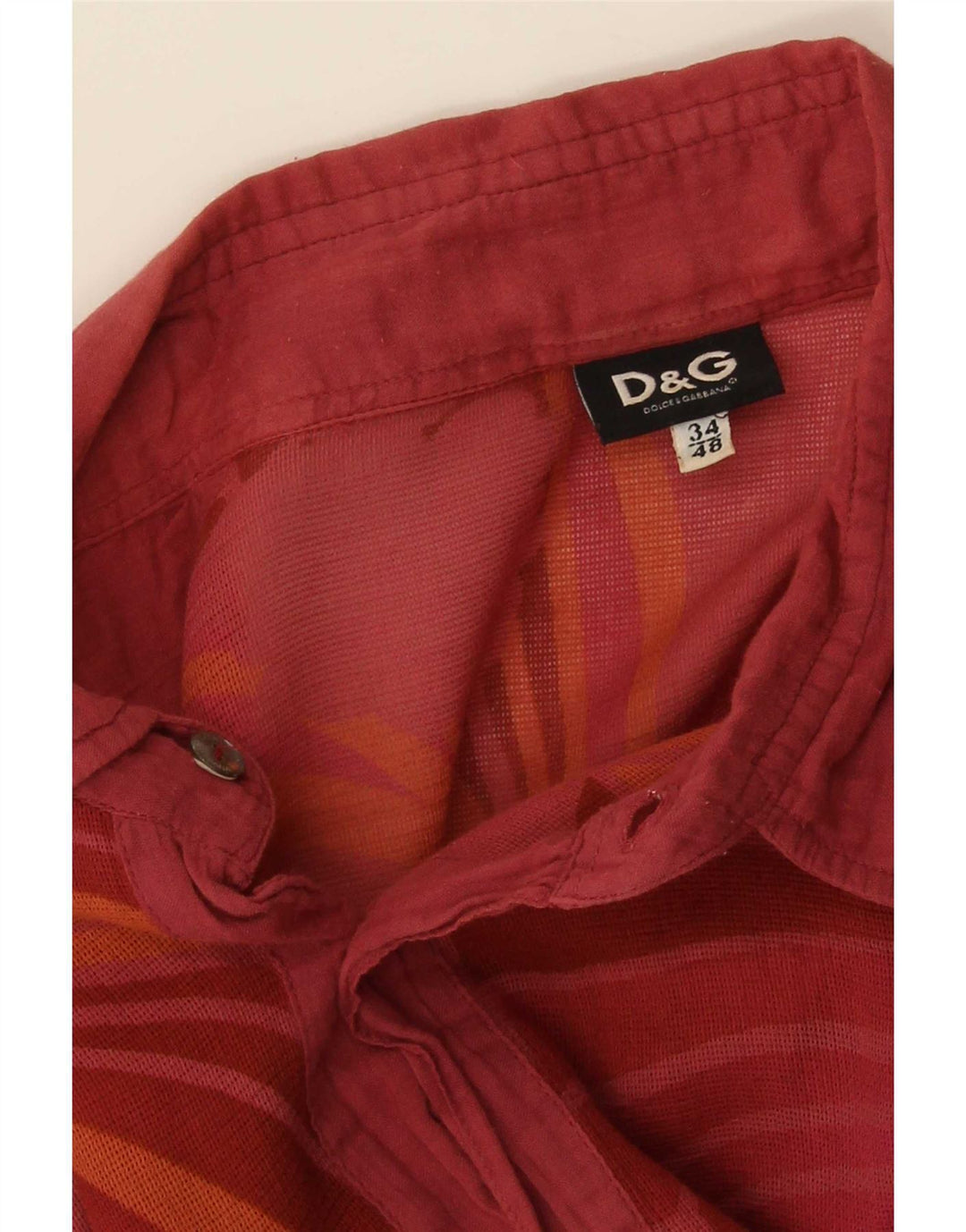Dolce & Gabbana Herrenhemd IT 48 Mittelrot geblümt