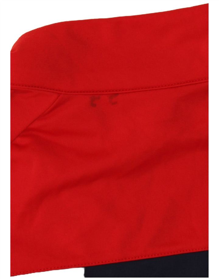 Nike Jungen-Trainingsanzug-Top-Jacke, 13–14 Jahre, XL, rotes Farbblock-Polyester
