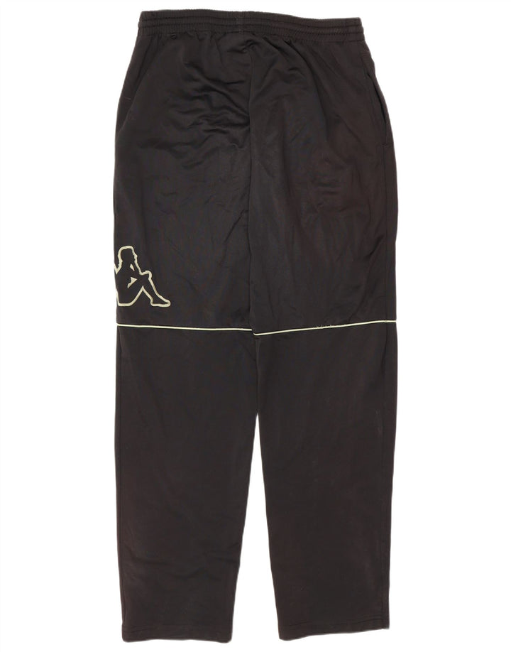 Kappa Herren-Trainingshose mit Grafik, Größe S, Schwarz, Farbblock-Polyester