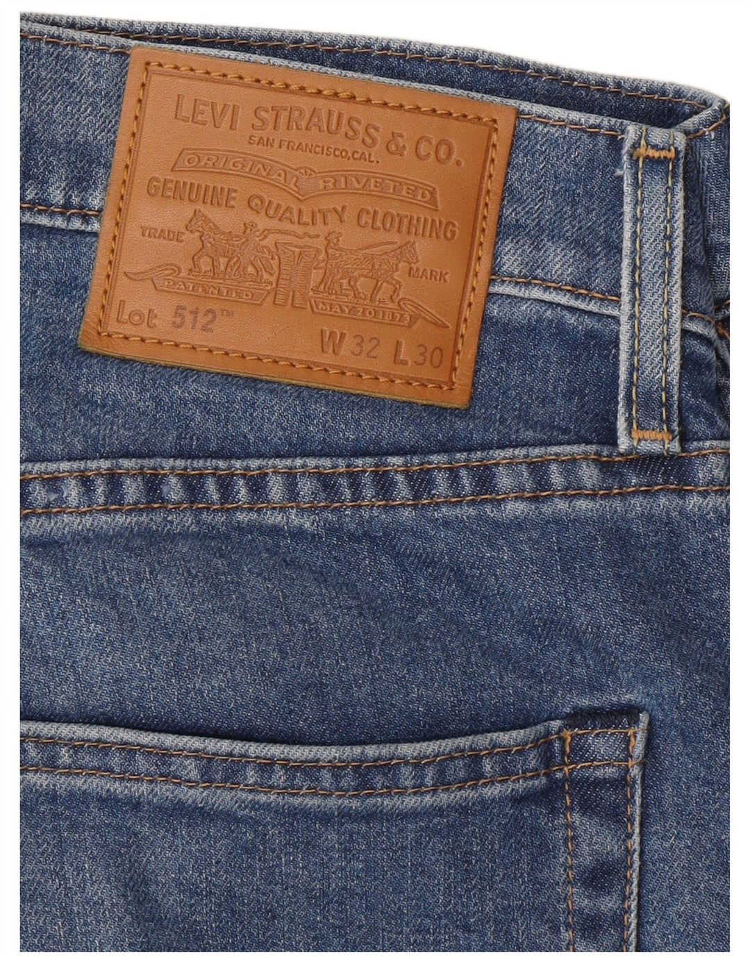 Levi's Herren Slim Jeans W32 L30 Blaue Baumwolle