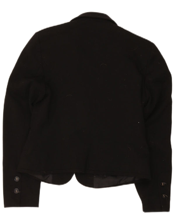 Marks & Spencer Damen-Blazerjacke mit 2 Knöpfen, UK 12, Mittelschwarz, Polyester