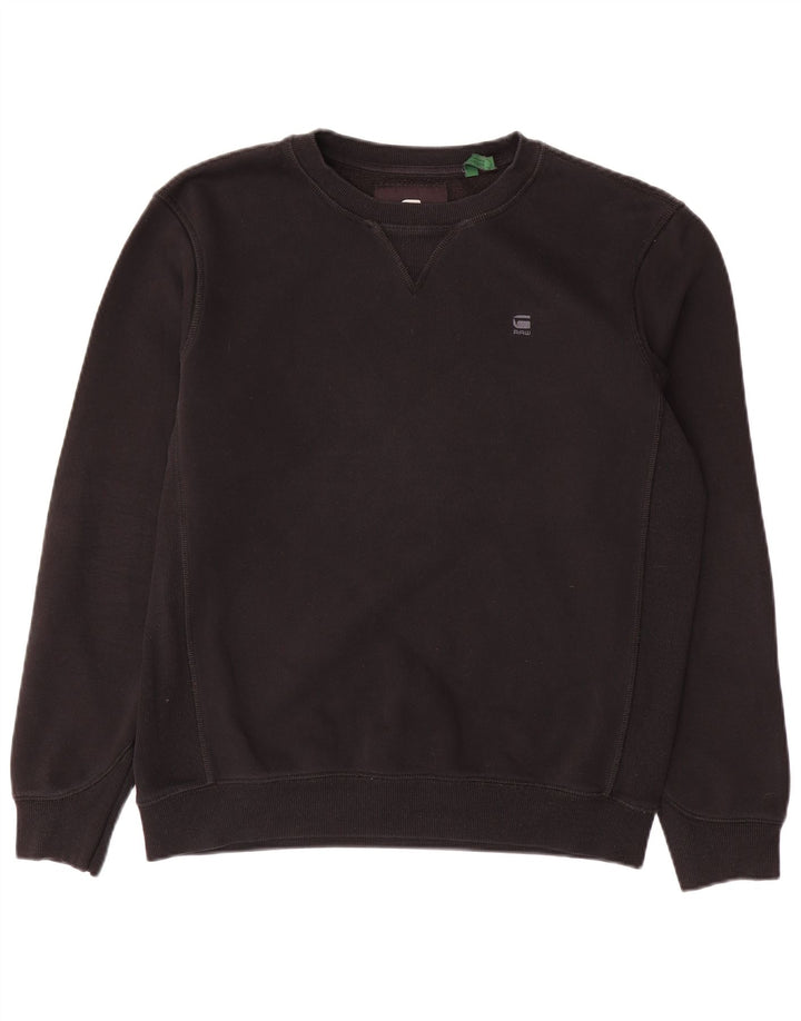 G-STAR Herren-Sweatshirt-Pullover aus mittelschwarzer Baumwolle