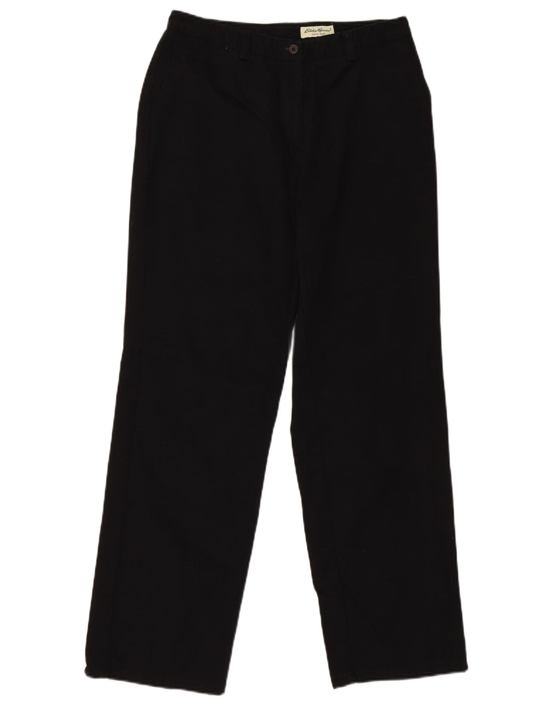 EDDIE BAUER Damen gerade Chinohose EU 40 Medium W30 L30 Schwarz