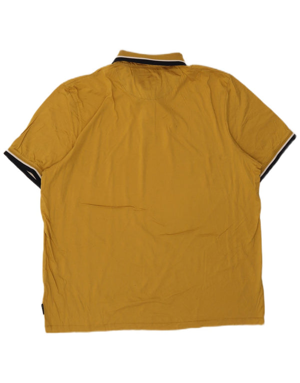 Ted Baker Herren-Poloshirt, Größe 7 3XL, gelbe Baumwolle