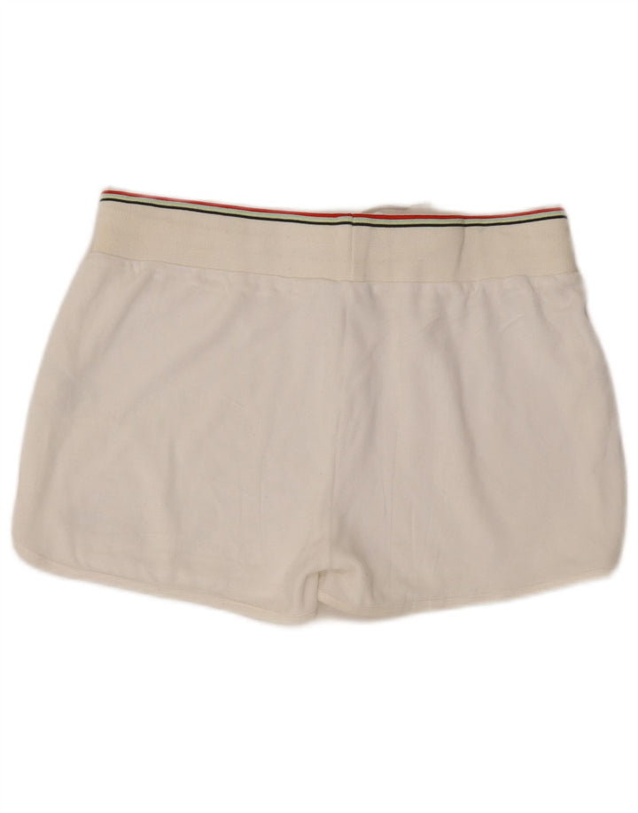 Ellesse Damen Sportshorts UK 16 Large Weiße Baumwolle